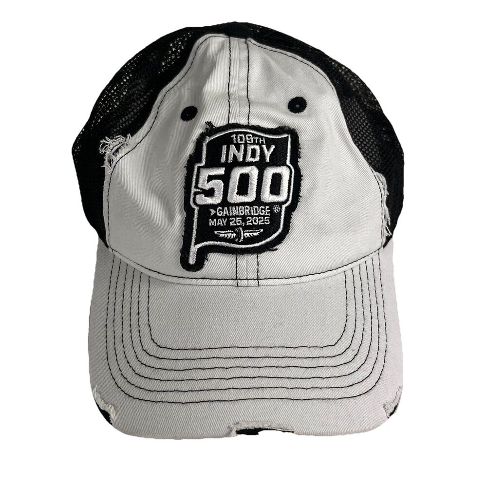 New 2025 109th Running of INDY 500  Embroidered Mesh Hat Distressed Indycar